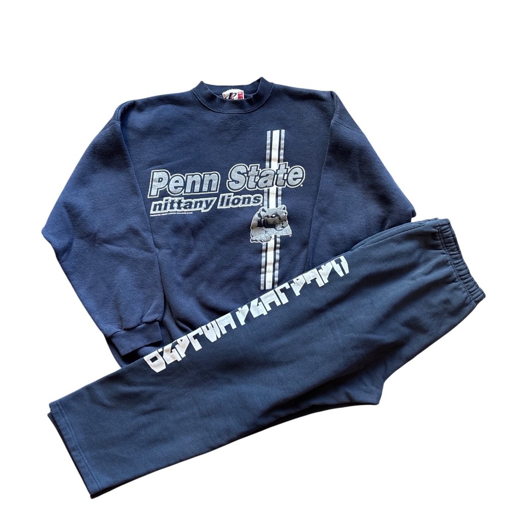 Vintage 90's Penn State Nittany Lions Sweat Suit Size XXL Logo Athletic